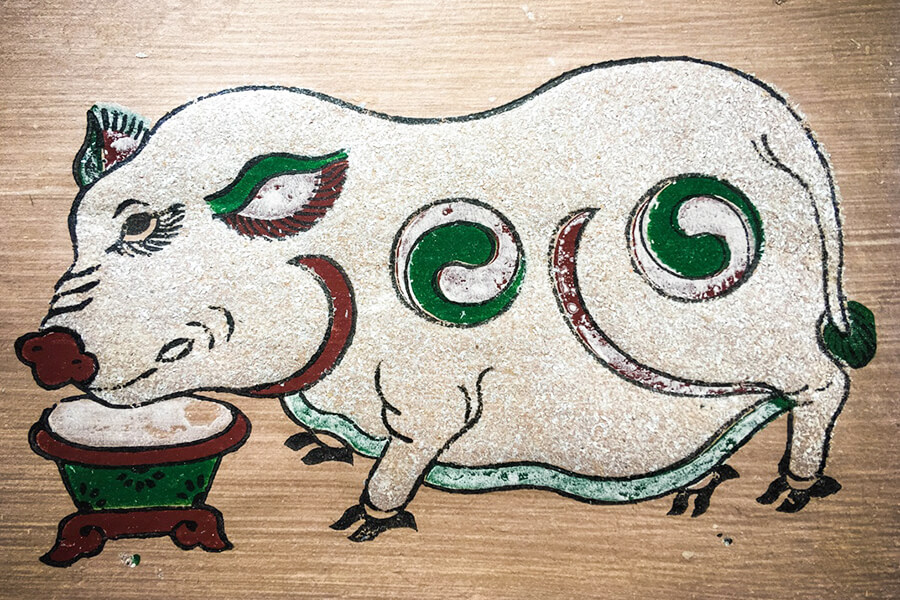 Pig Zodiac in Painting