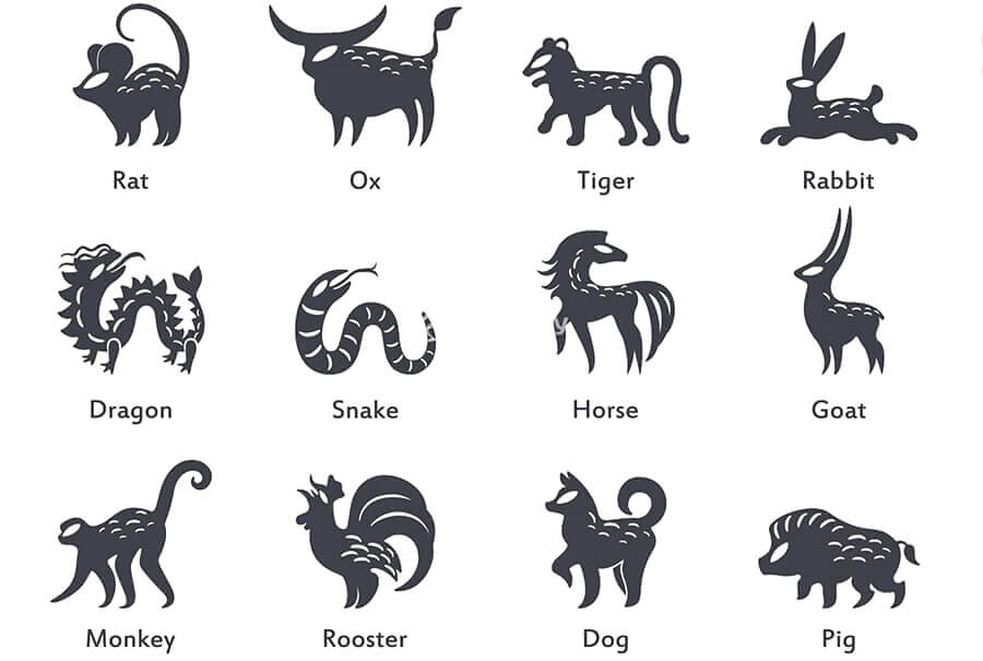 Zodiac Signs & Elements - 12 Animal Signs in Vietnam & China Culture